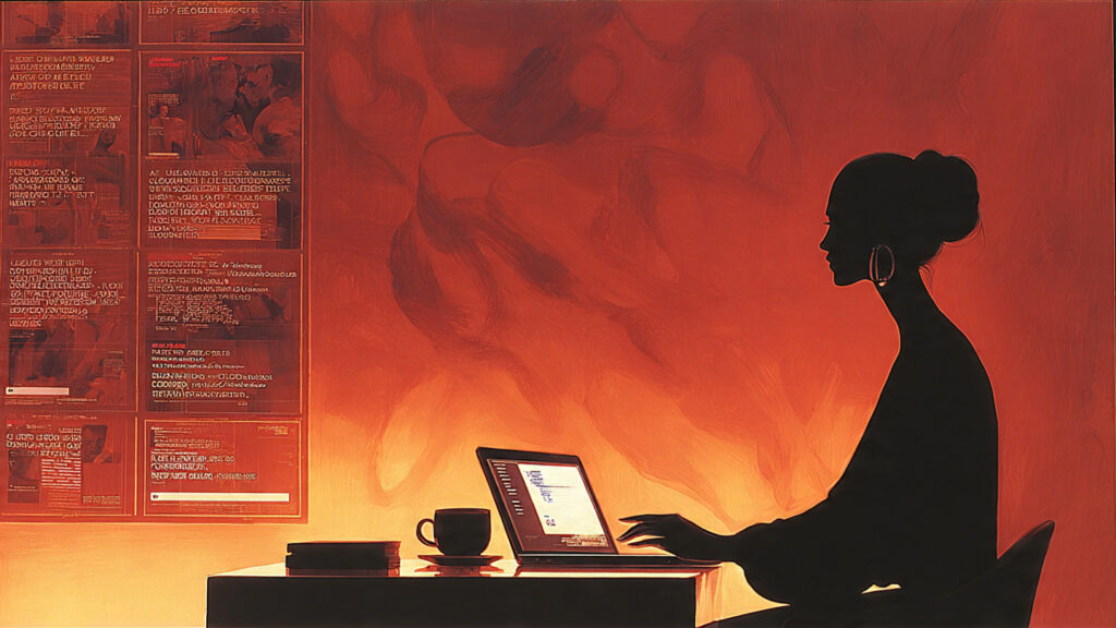 individual interacting with ai search assistant on