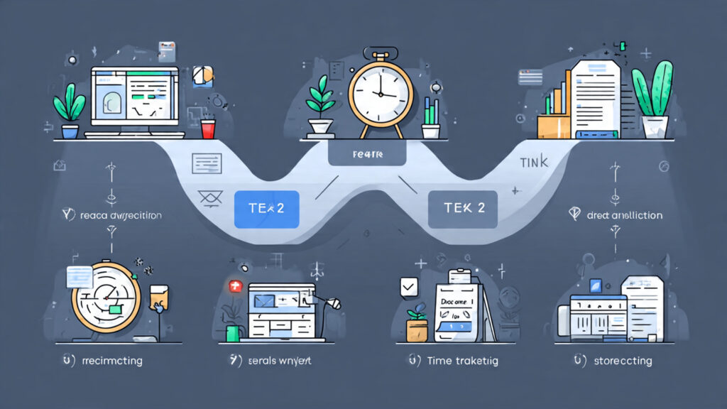 infographic showing workflow research writing desi
