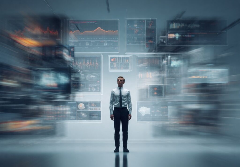 a cinematic hyper realistic business scene showing a