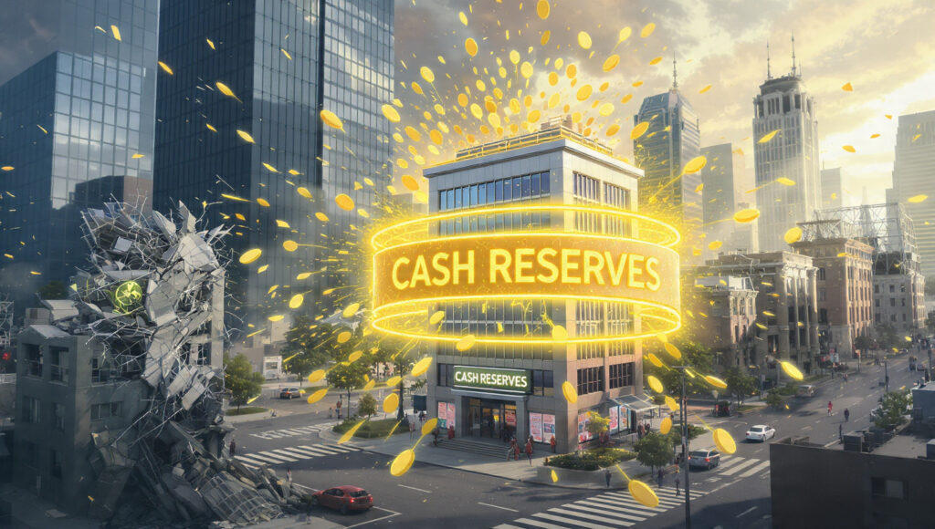 a company shielded by a financial buffer