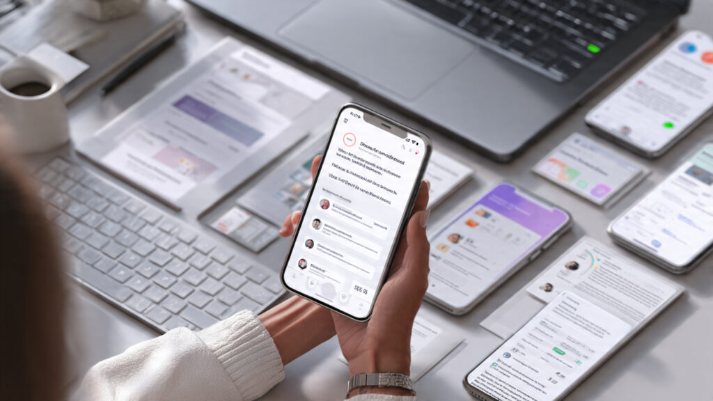 a customer interacting seamlessly across website mobile