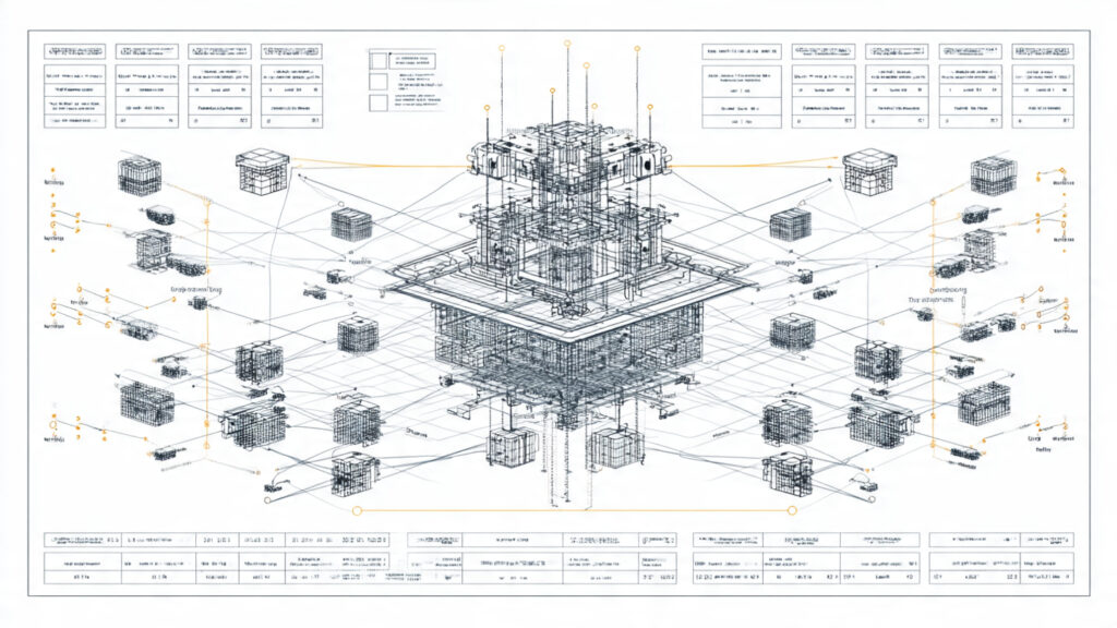 a detailed technical diagram style visualization of transformer