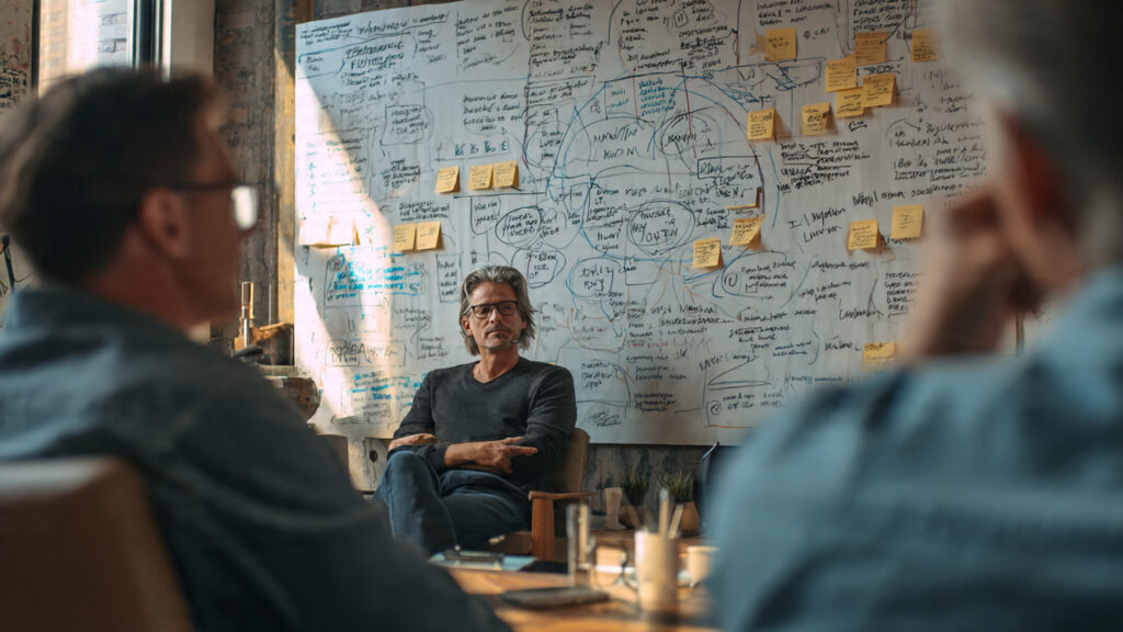 a founder conducting deep customer interviews in