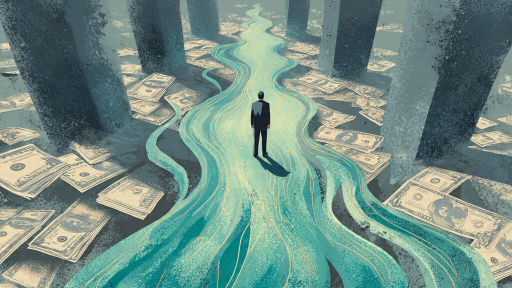 a professional realistic illustration showing a strong