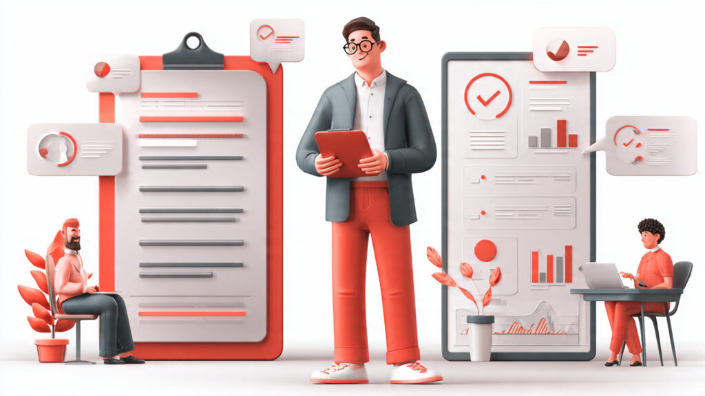 a professional reviewing ai generated output making corrections