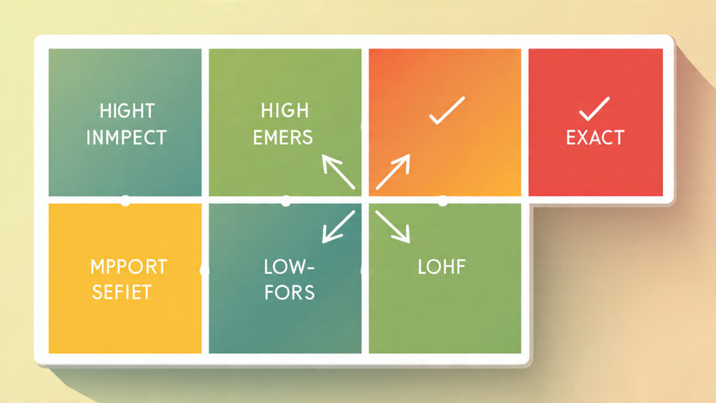 an infographic style image showing an impact vs