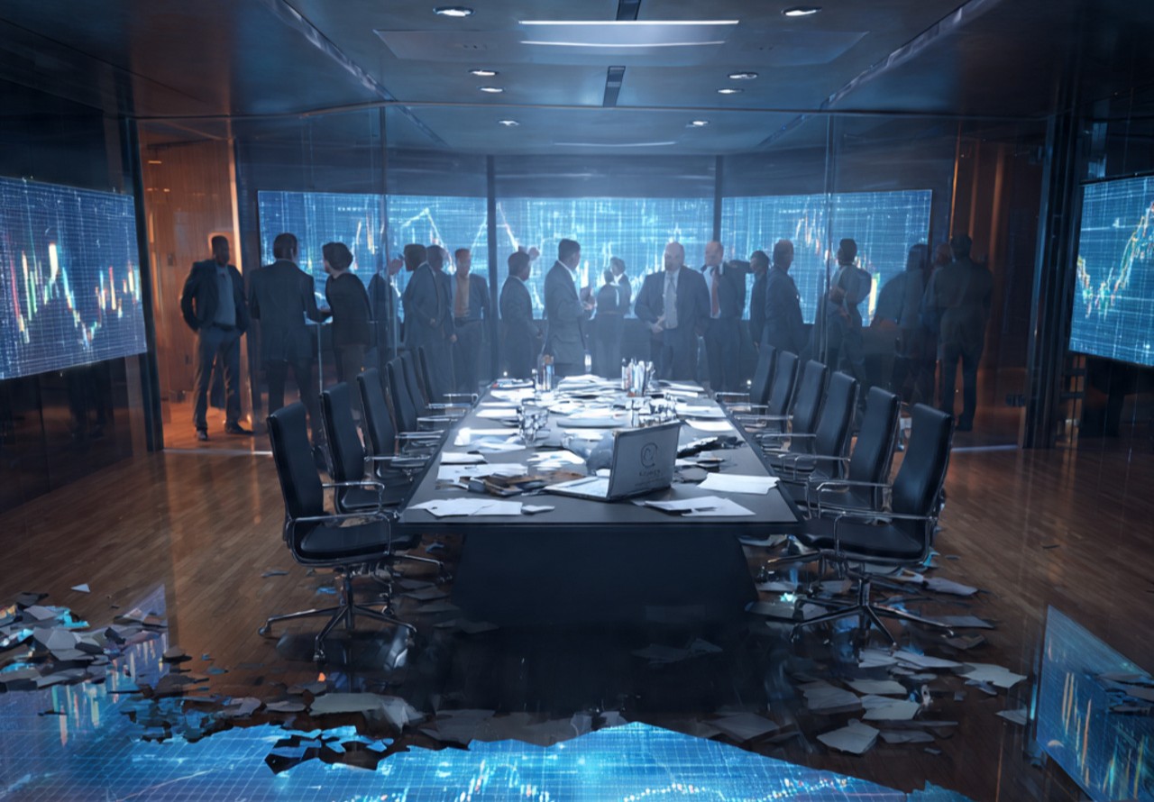 corporate office environment depicting recurring business failures