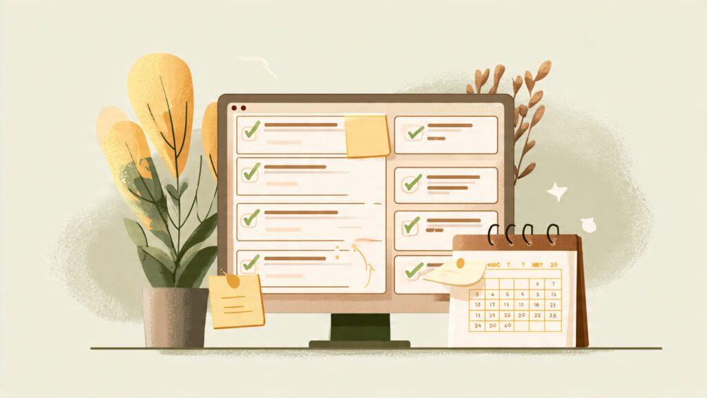 digital task board where tasks are automatically
