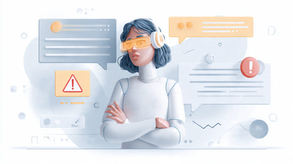 visual representation of ai hallucination showing a