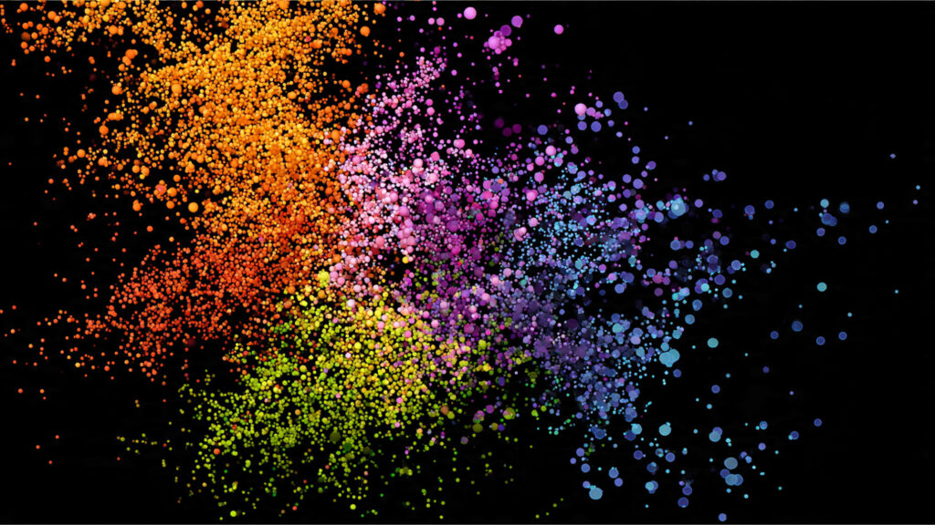 visual representation of clustering algorithm grouping similar