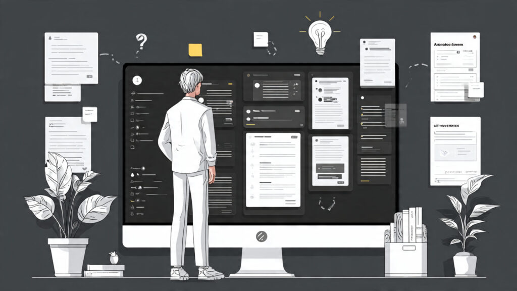 a detailed visual of a creator building a personal