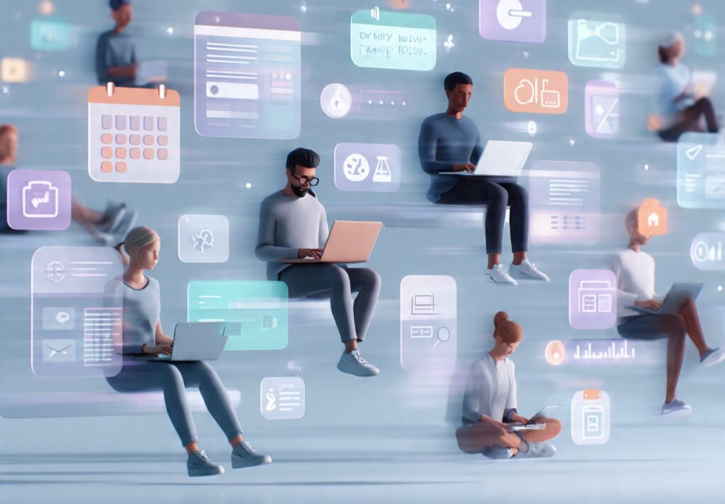 a modern digital workspace representing personal p