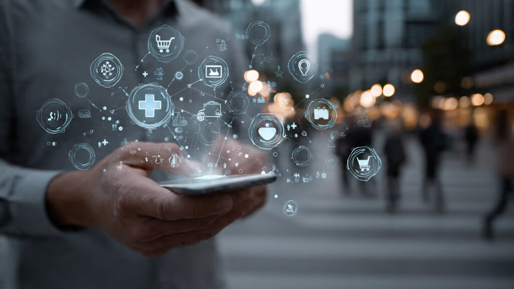 conceptual illustration of augmented reality enhan