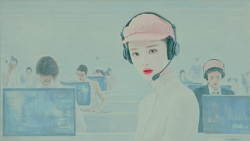 ai virtual assistant interacting with customers ov