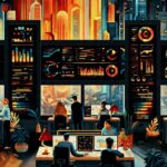 futuristic business environment showing ai driven