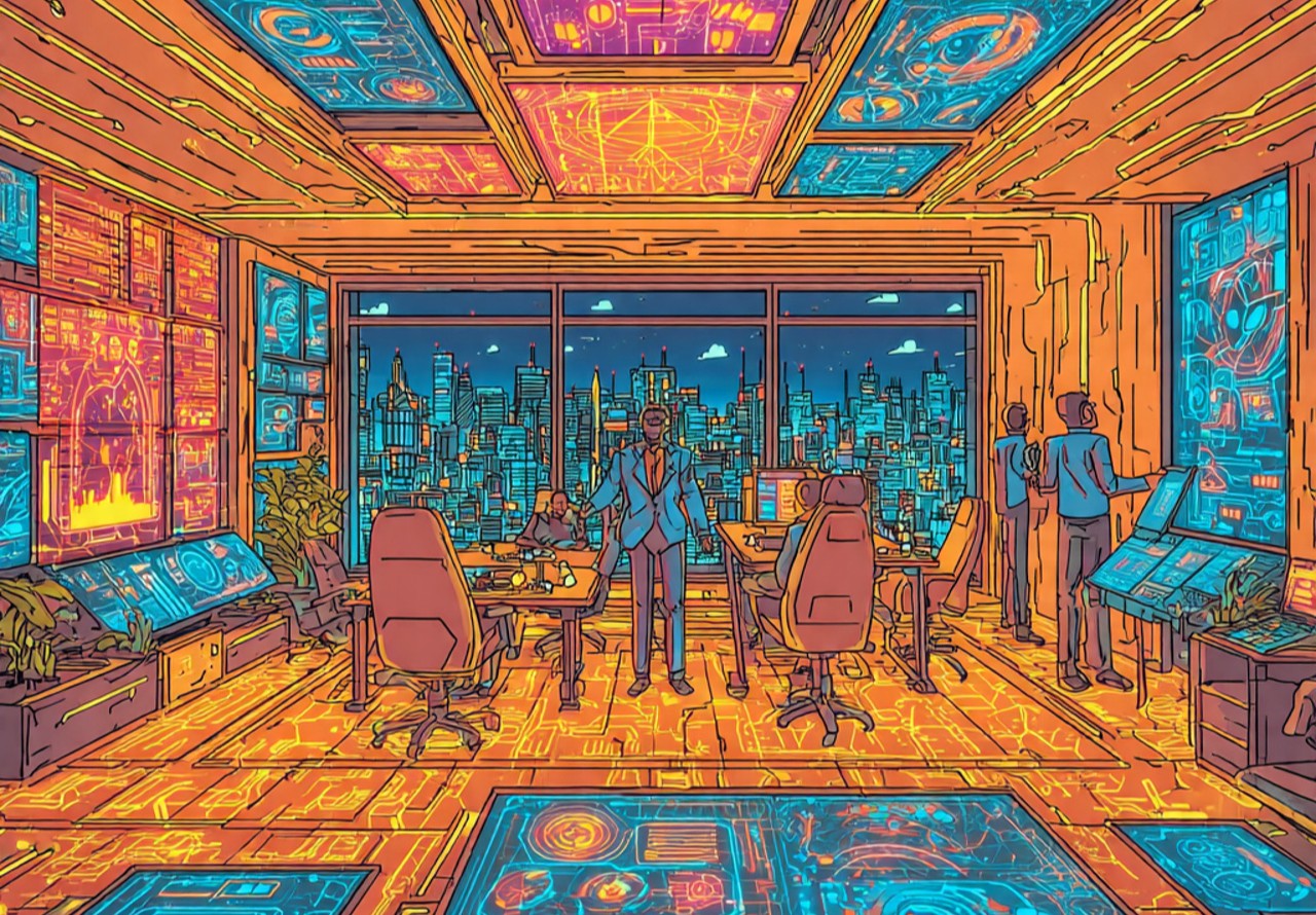 futuristic it labour market concept diverse tech p